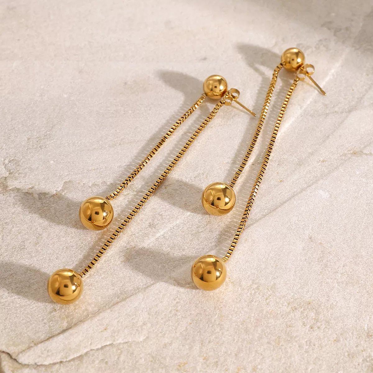 18K Gold-Plated Ball Drop Earrings