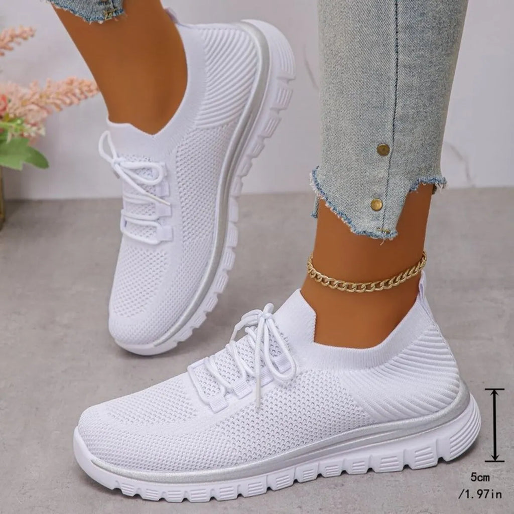 Breathable Mesh Lace Up Athletic