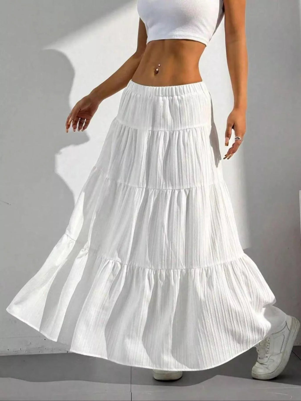Flowy Tiered Maxi Skirt