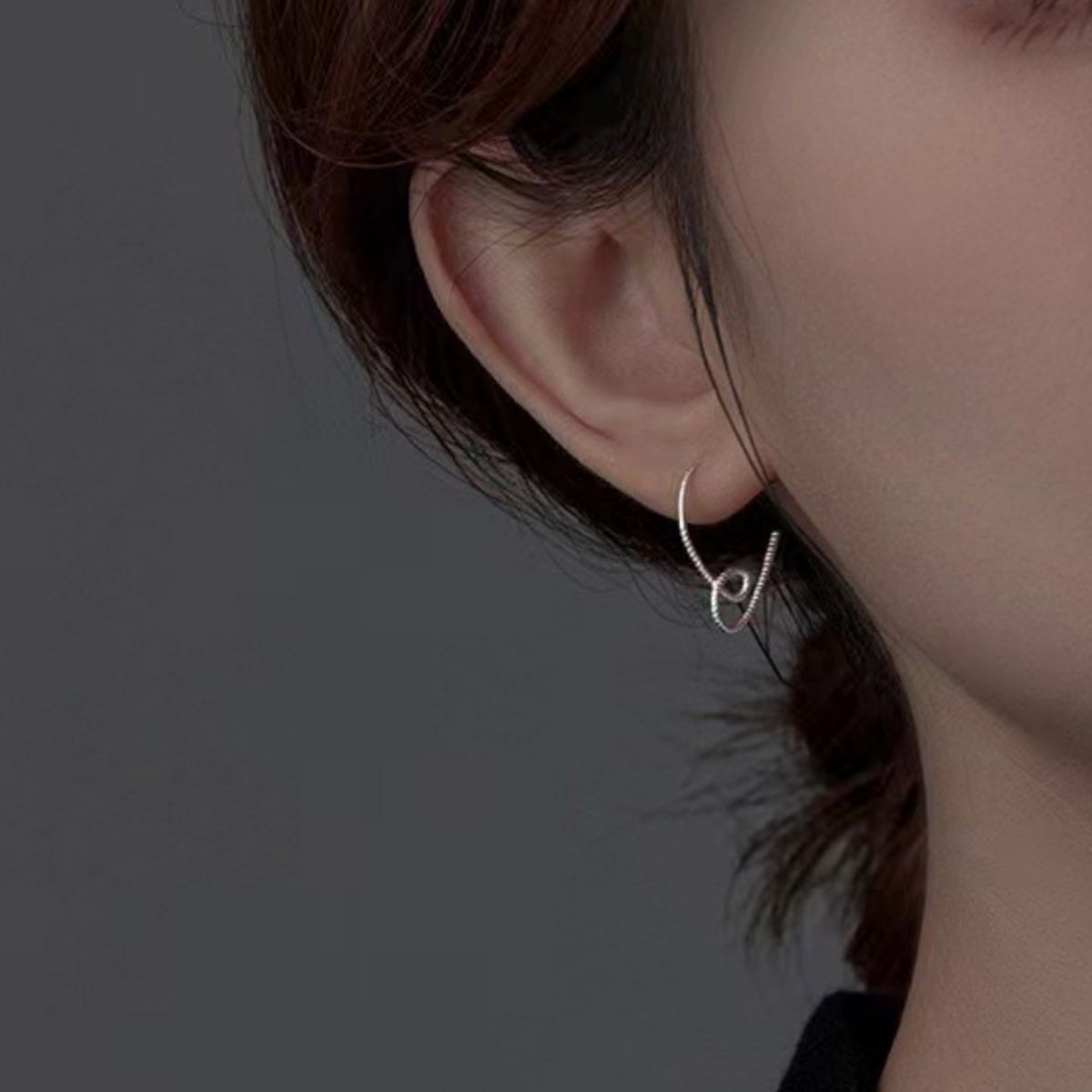 Heart-Shaped Dangle Earrings