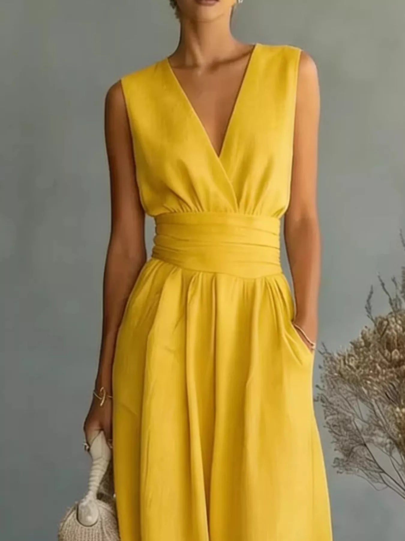 Full Size Sleeveless Wide-Leg Jumpsuit Plus Size
