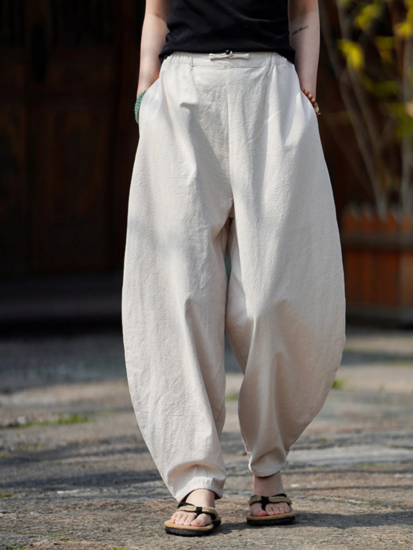 Men's Plus Size Wide Leg Pants