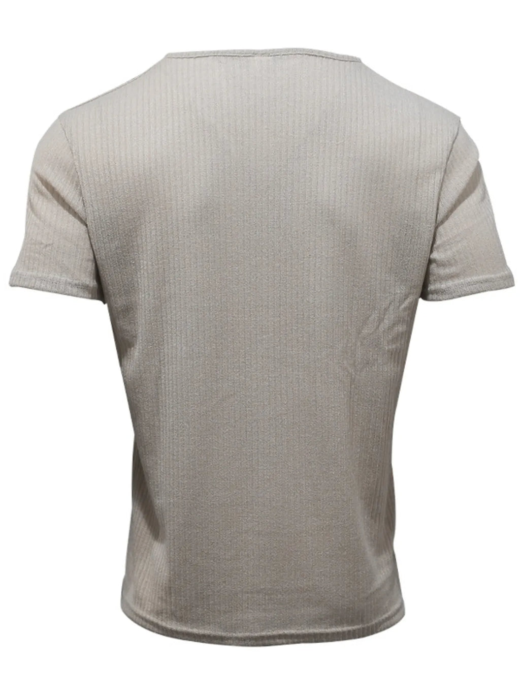 Men's Full Size Ribbed V-Neck T-Shirt Plus Size