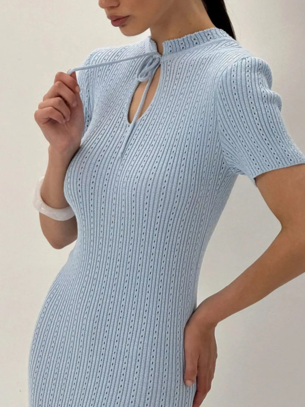 Short Sleeve Knitted Mermaid Dress