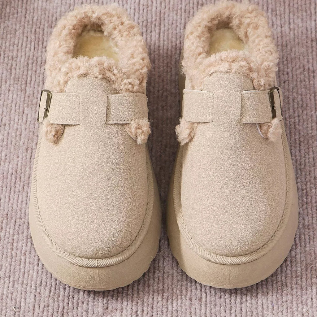 Round Toe Platform Slippers