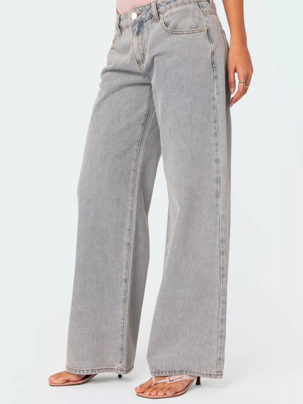 Washed Wide Leg Jeans