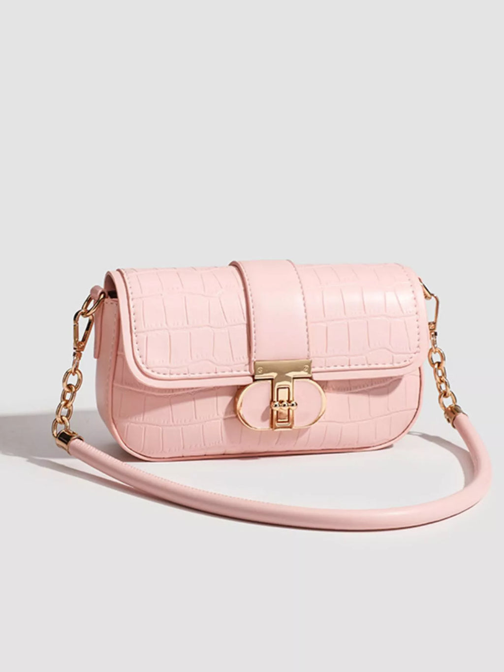 Textured Flap Shoulder Bag