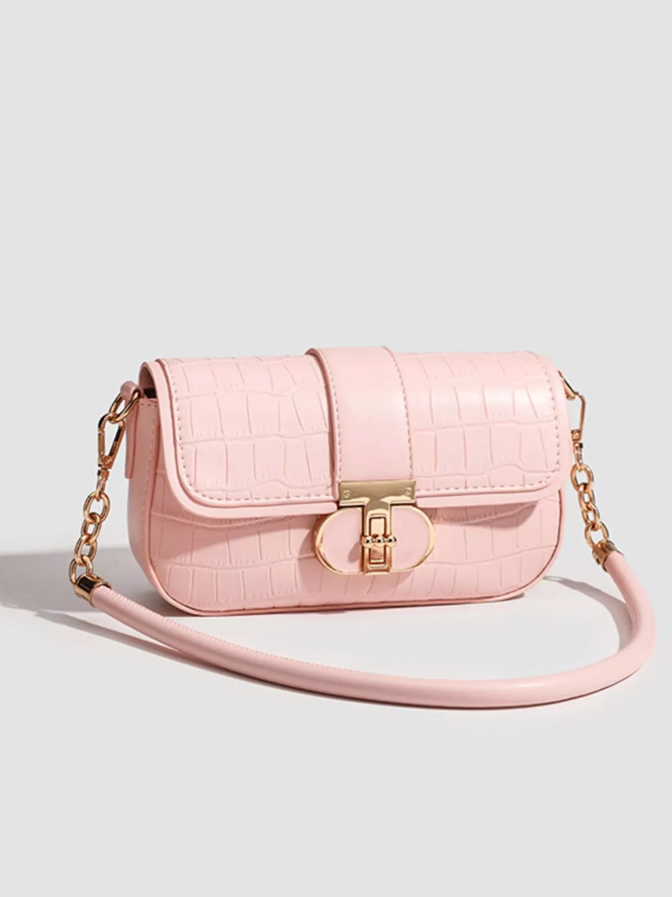 Textured Flap Shoulder Bag