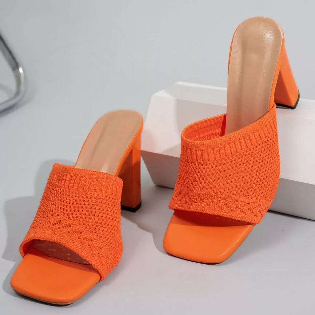 Open Toe Block Heels Sandals