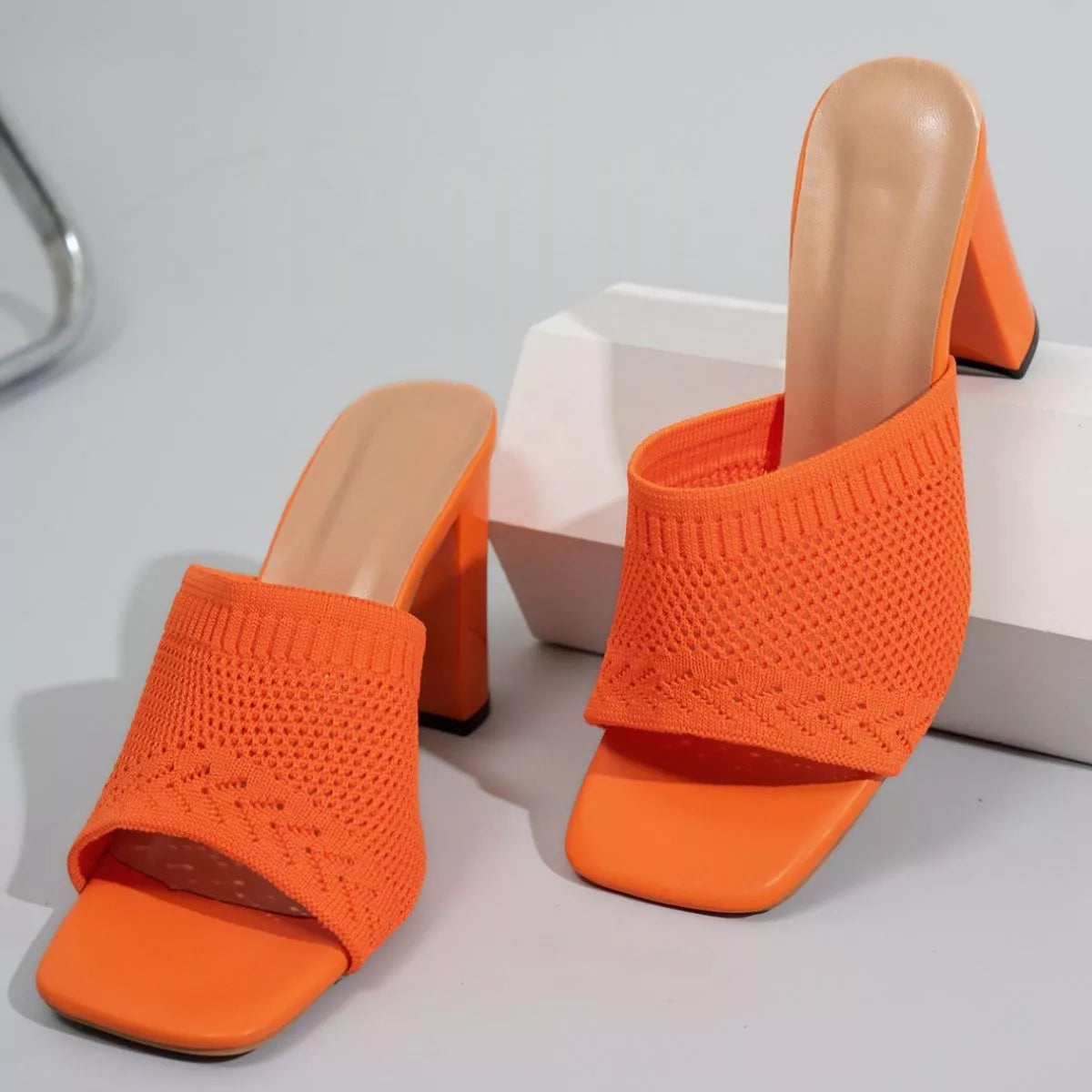 Open Toe Block Heels Sandals