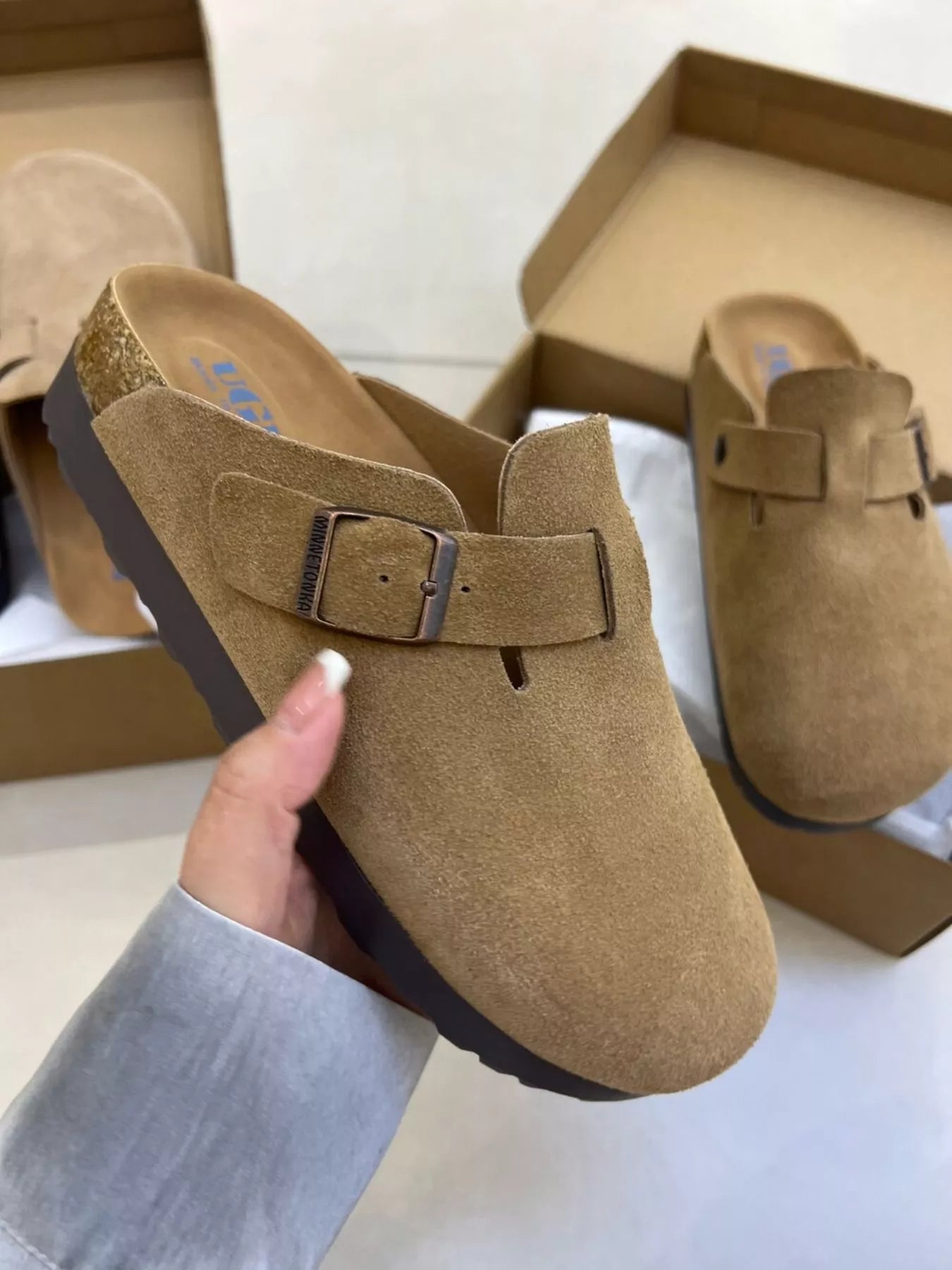 Round Toe Buckle Slip-Ons