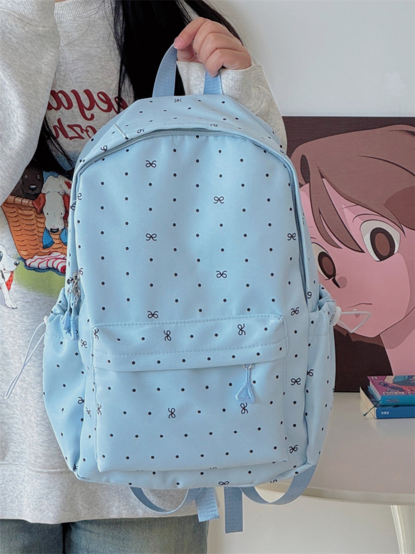 Polka Dot Bowknot Backpack Bag