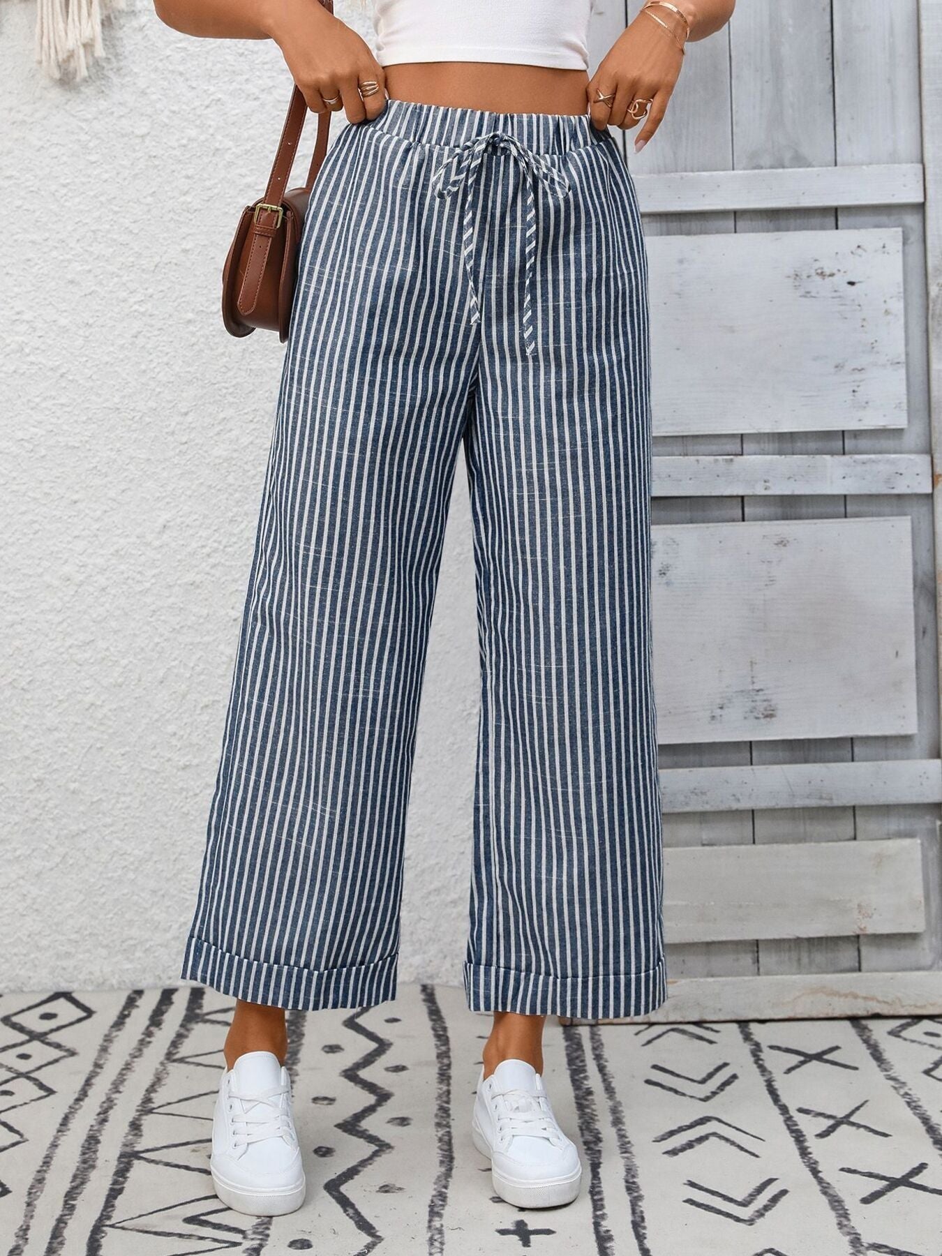 Striped Wide Leg Pants