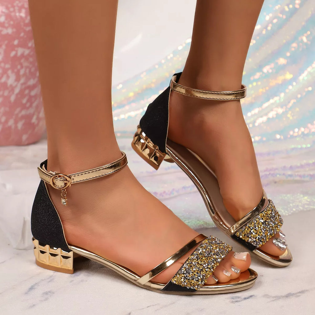 Open Toe Block Heels Sandals