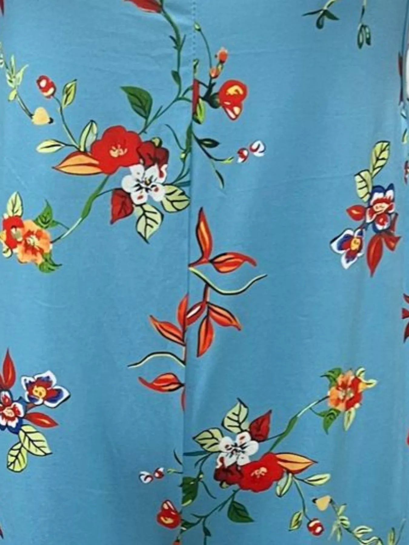 Full Size Floral Print Wide Leg Casual Jumpsuit Plus Size