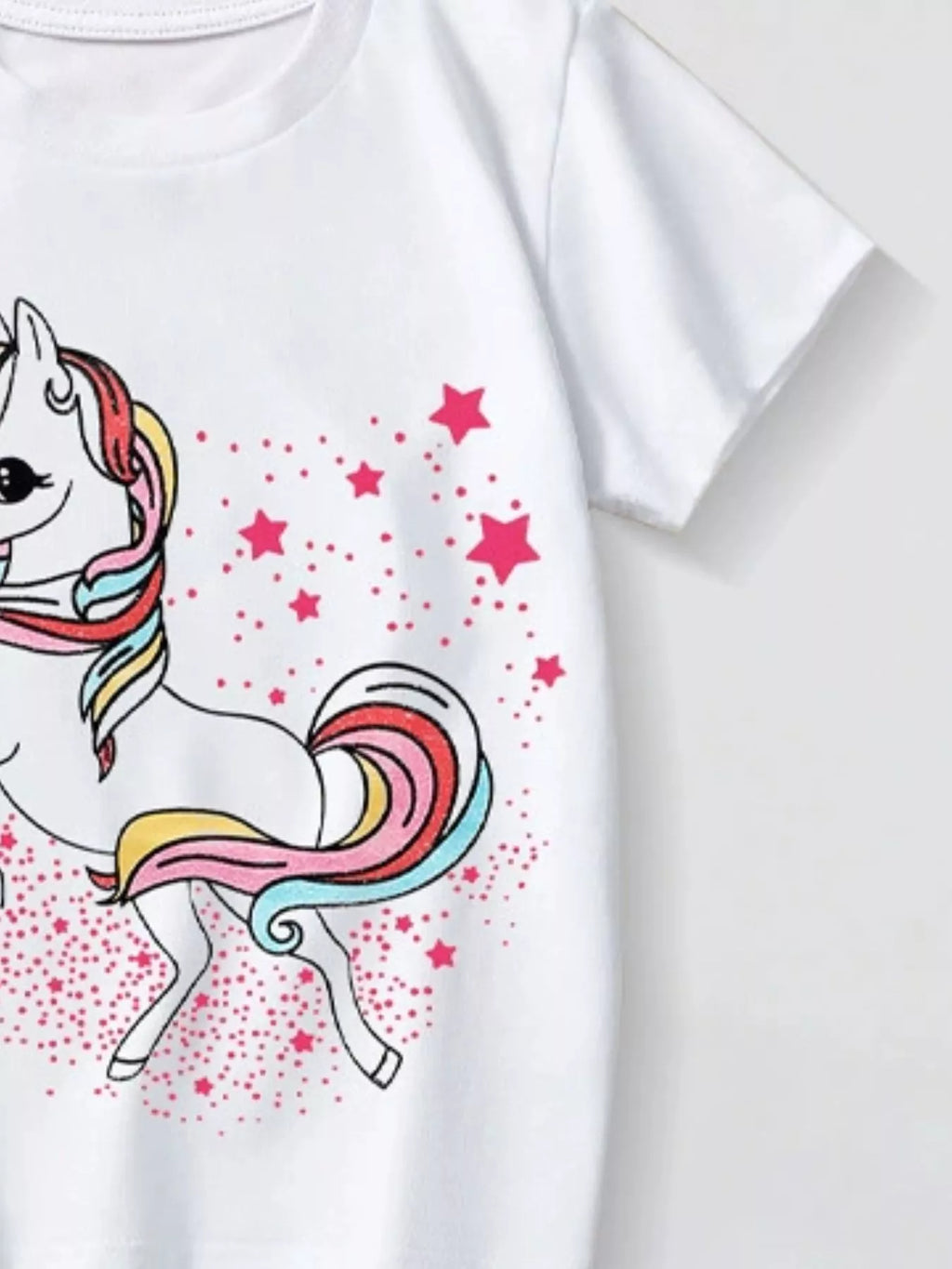 Children's Unicorn Graphic Short Sleeve T-Shirt