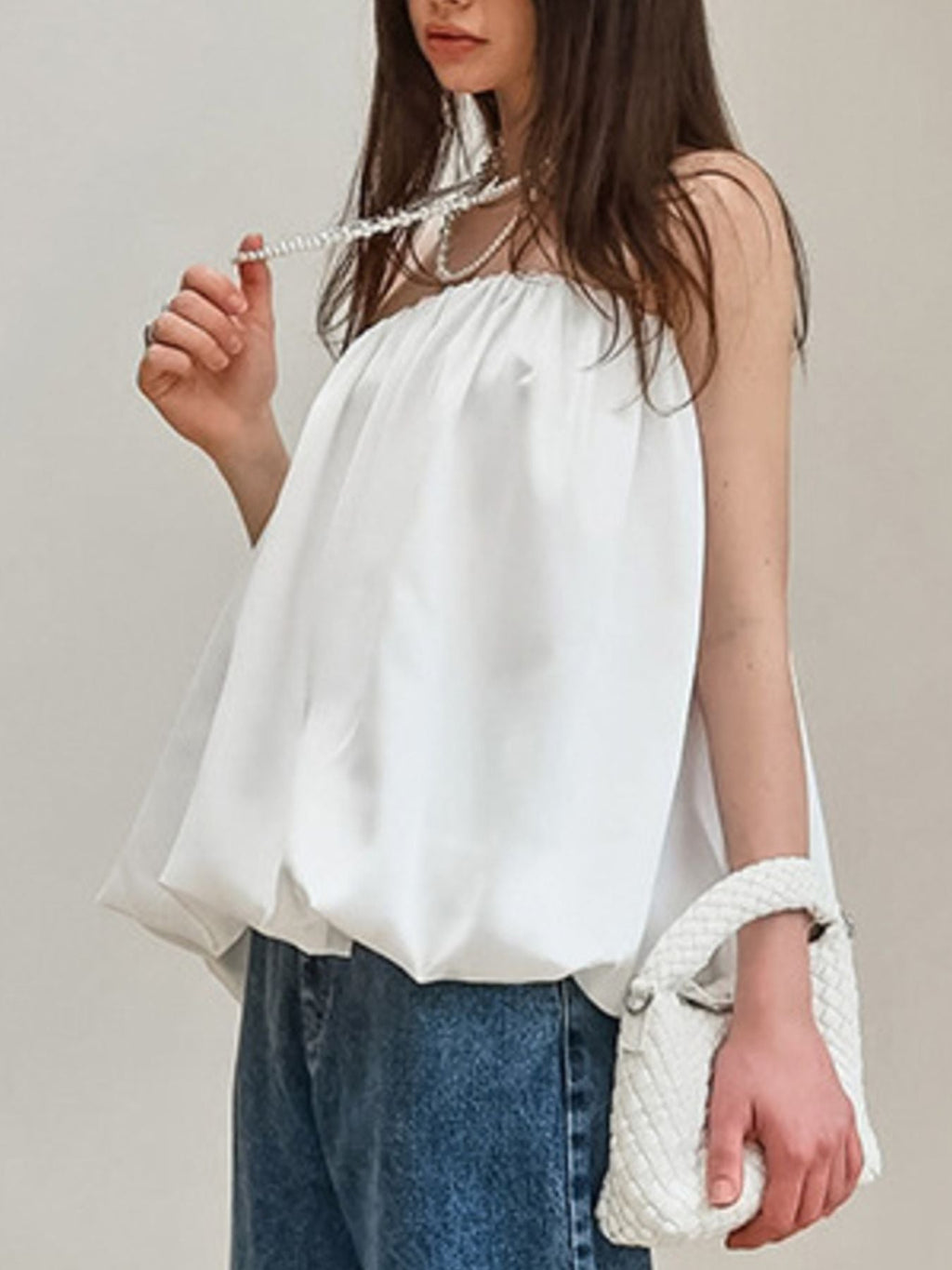 Bubble Hem Tube Top