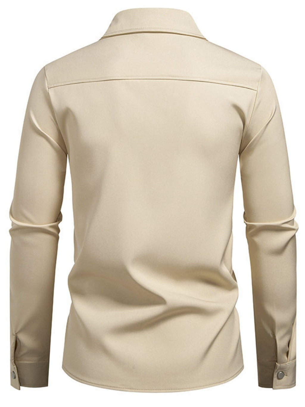 Men's Asymmetrical Button-Down Long Sleeve Shirt
