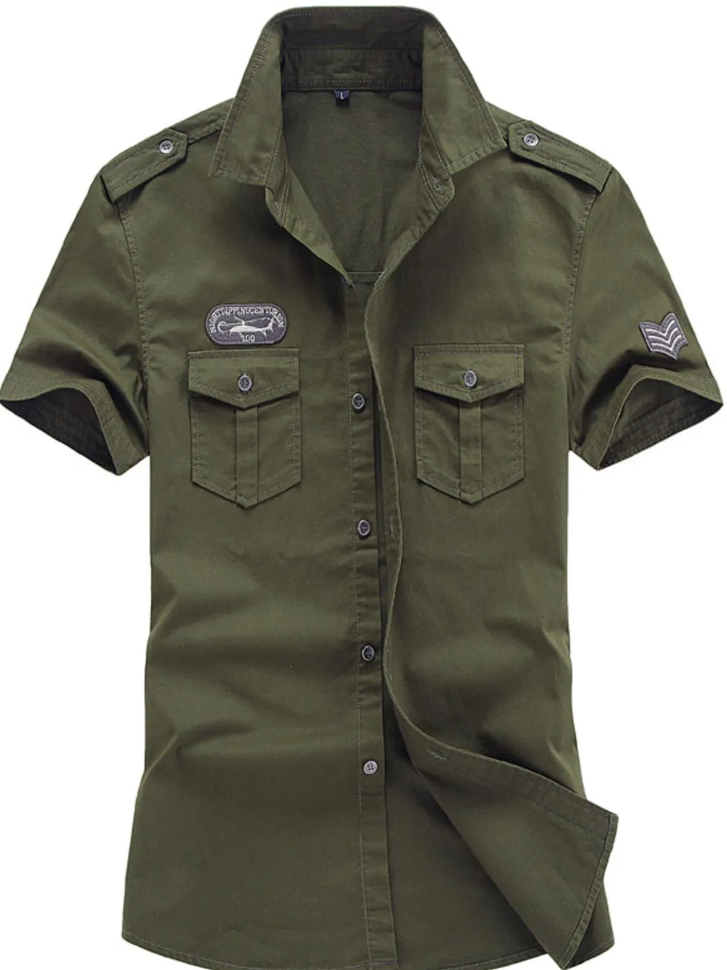 Men's Plus Size Collared Neck Short Sleeve Shirt