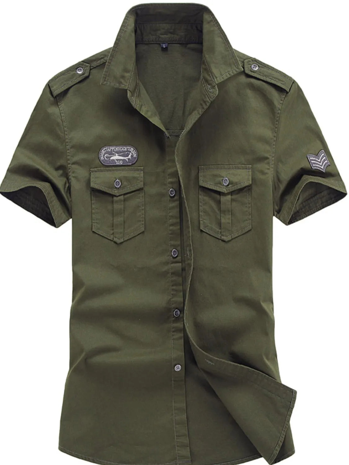 Men's Plus Size Collared Neck Short Sleeve Shirt