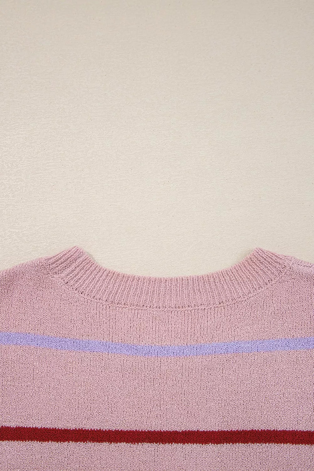 Striped Drop Shoulder Long Sleeve Sweater