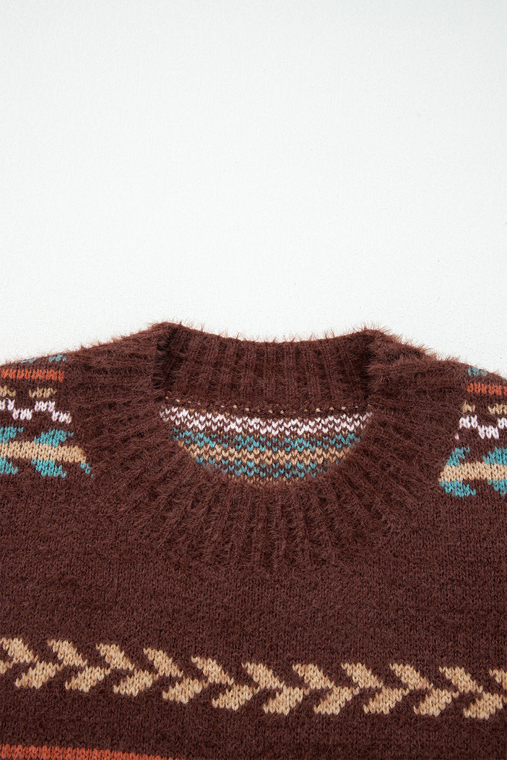 Boho Stripe Knitted Drop Shoulder Sweater