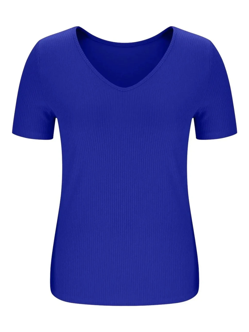 Solid V-Neck Short Sleeve T-Shirt