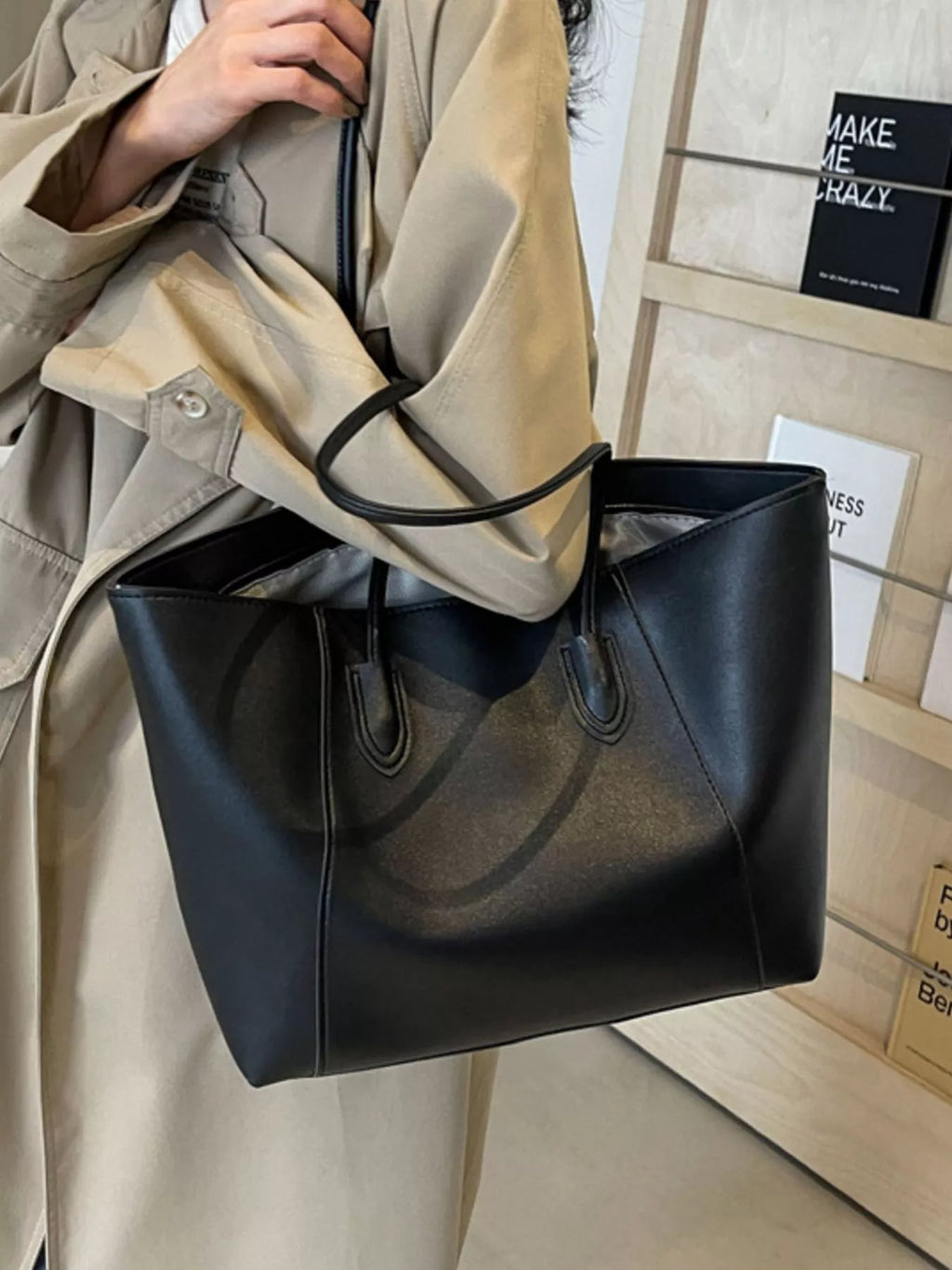 Leather Tote Shoulder Bag