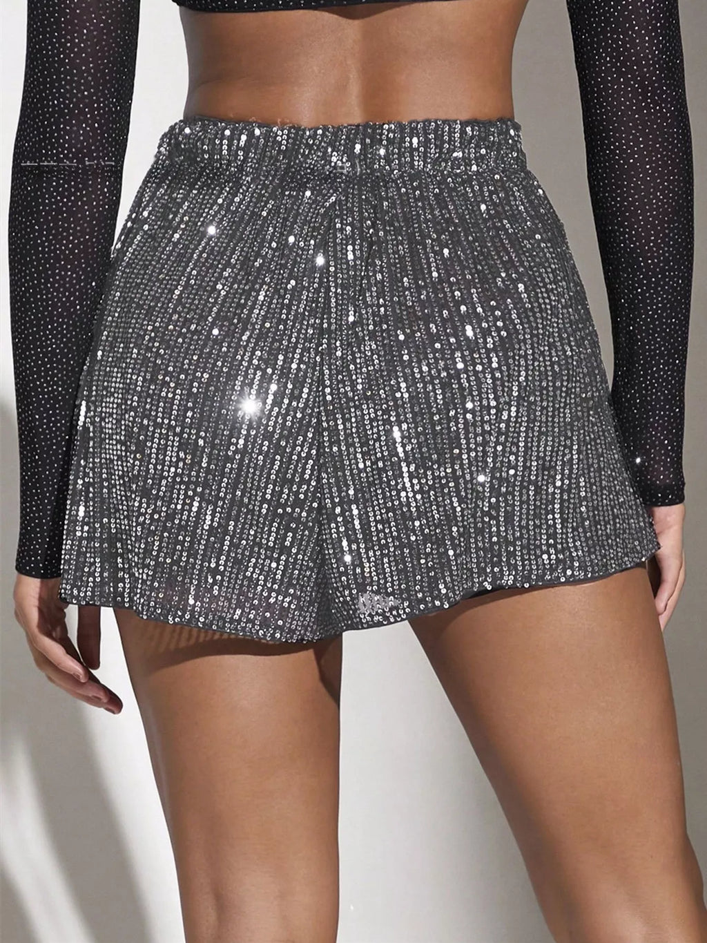 Sequin High Waist Shorts