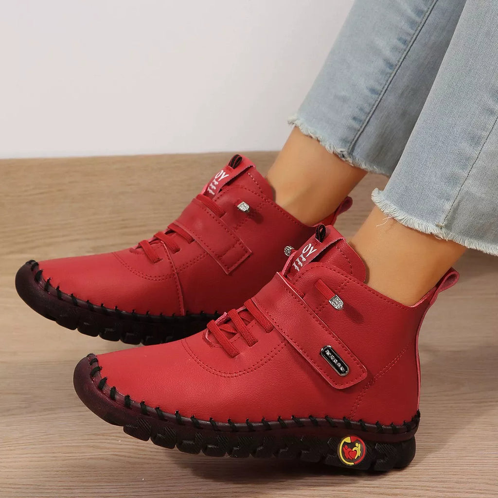 Lace Up Platform Ankle Boots