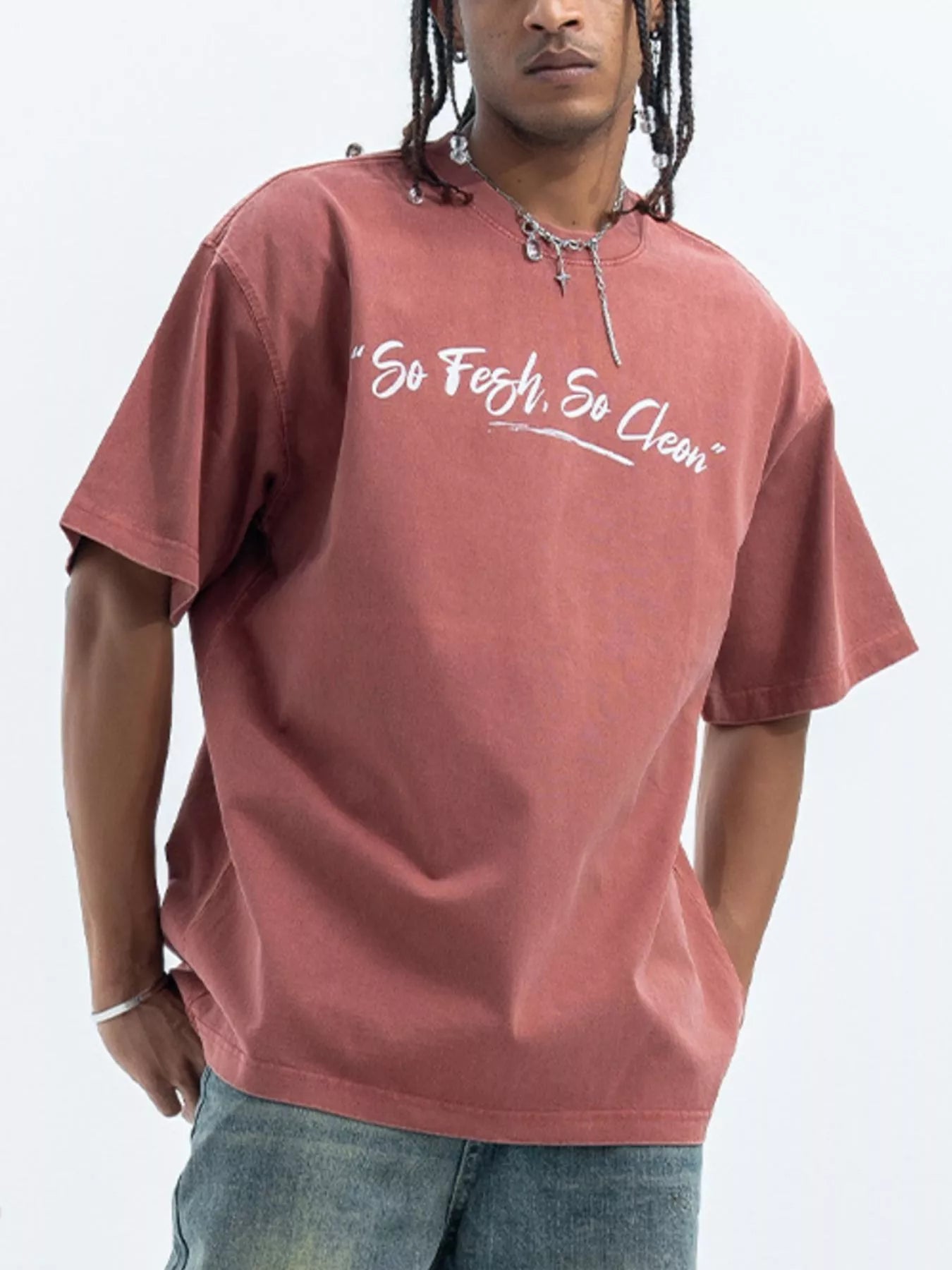 Men's Washed Graphic Oversized T-Shirt