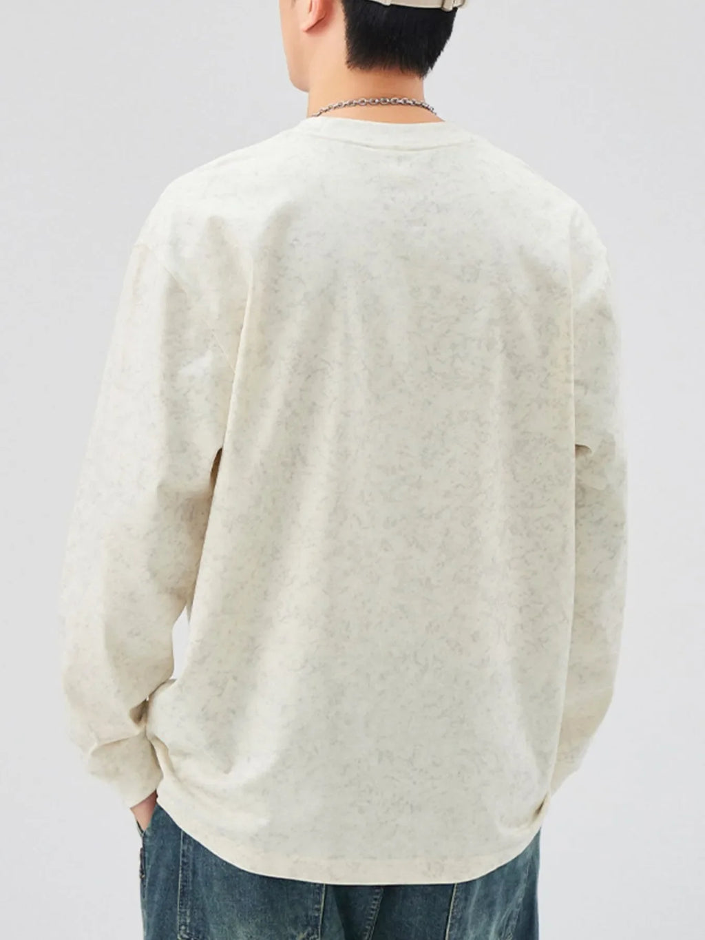 Men's Plus Size Graphic Round Neck Long Sleeve T-Shirt
