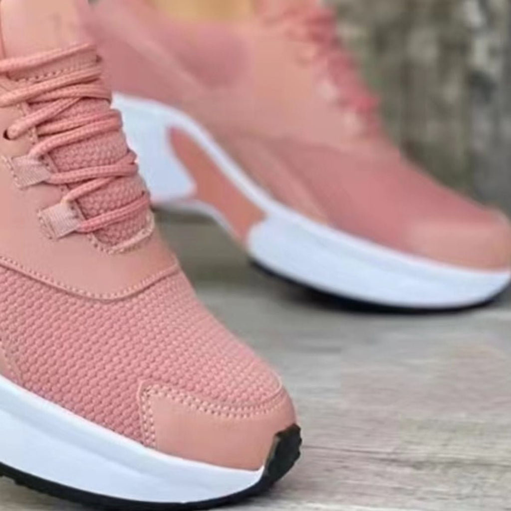 Lace Up Round Toe Sneakers