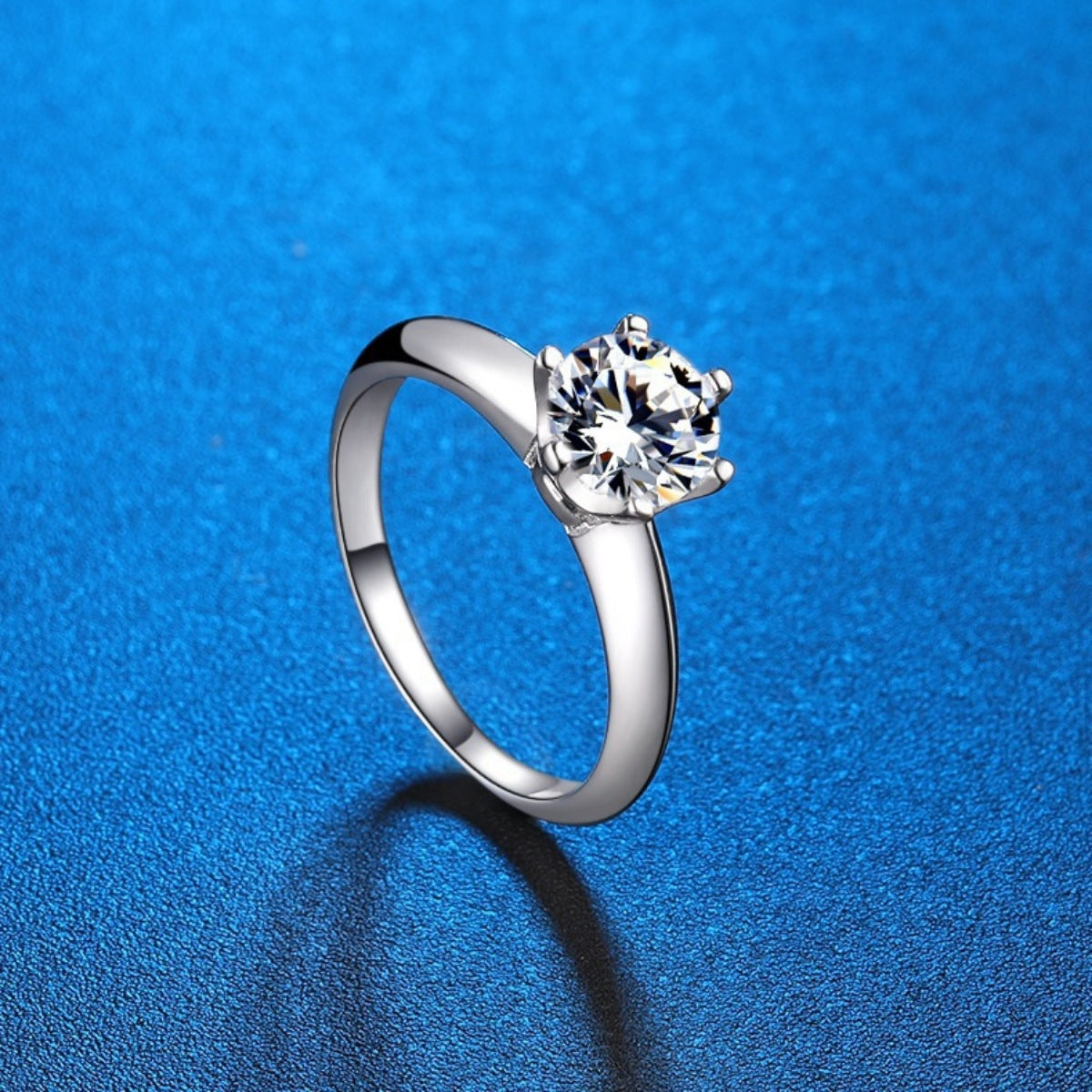 1 Carat Moissanite 925 Sterling Silver Ring