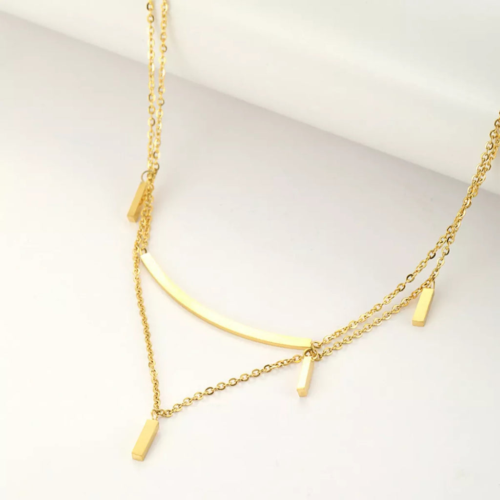 18K Gold-Plated Double Layered Necklace