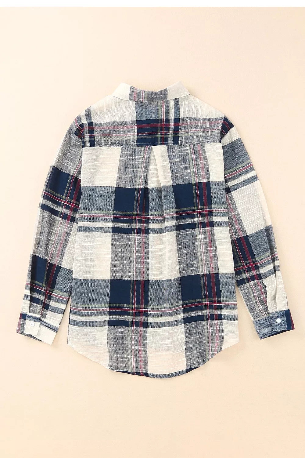 Plaid Button-Down Long Sleeve Shirt