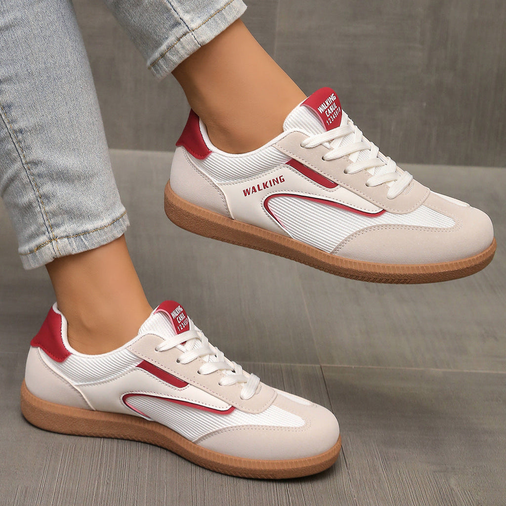 Lace Up Round Toe Sneakers