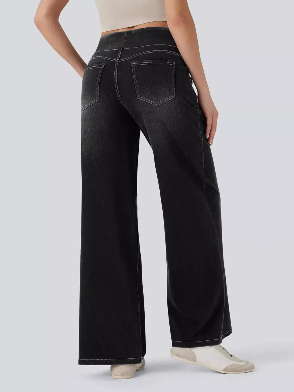 High-Waisted Wide Leg Jeans