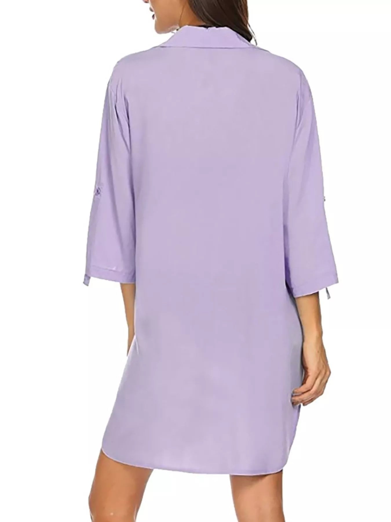 Full Size Side Slit Collared Neck Oversized Shirt Plus Size