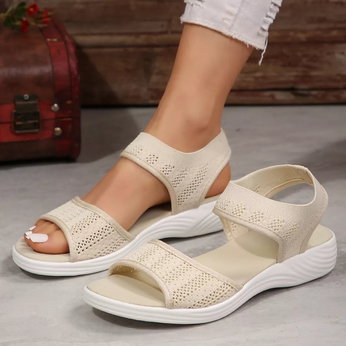 Open Toe Mesh Sandals