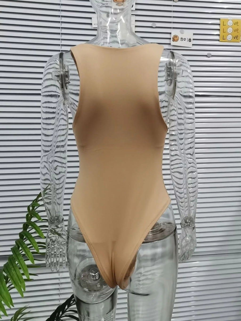 Round Neck Sleeveless Bodysuit