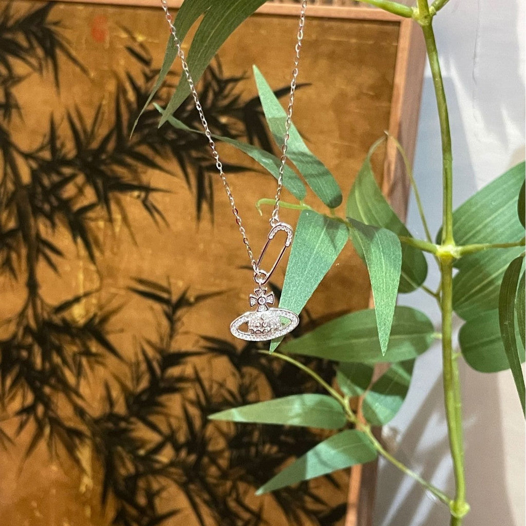 925 Sterling Silver Zircon Pendant Necklace