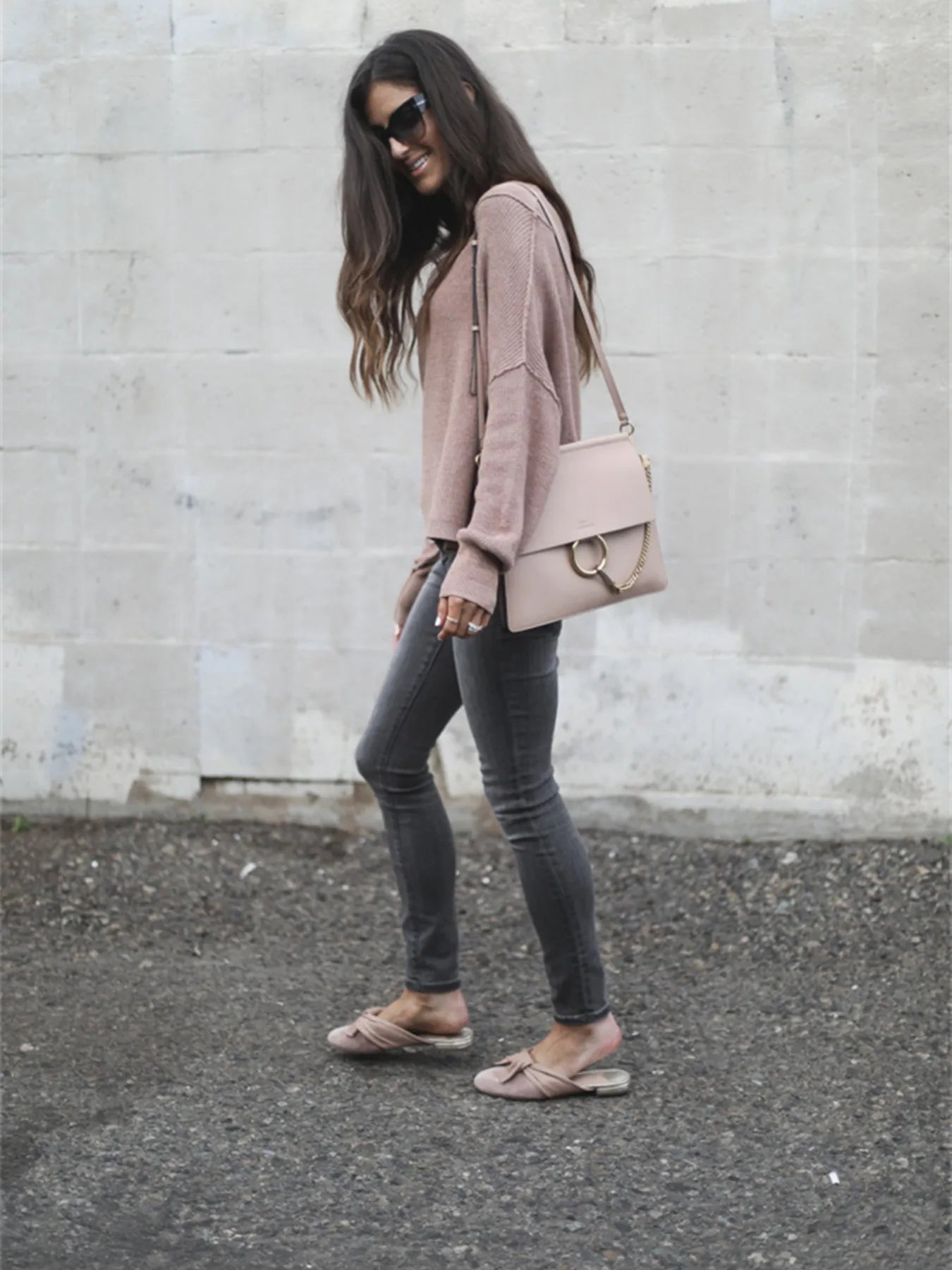 Ribbed Relaxed Fit Long Sleeve Sweater