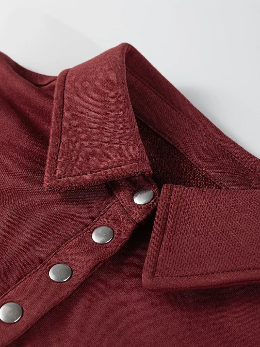 Color Block Patchwork Snap Button Oversize Hoodie