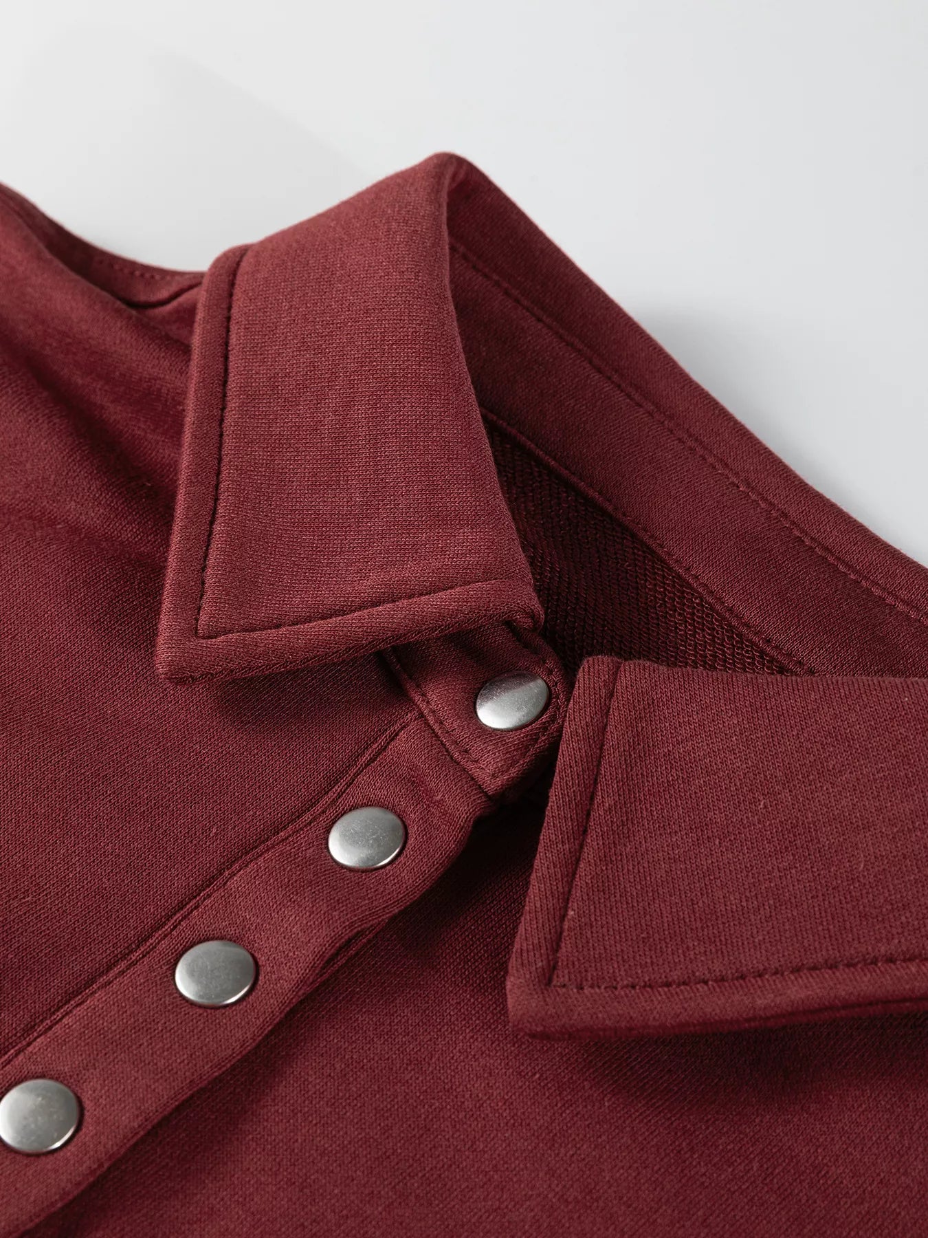 Color Block Patchwork Snap Button Oversize Hoodie