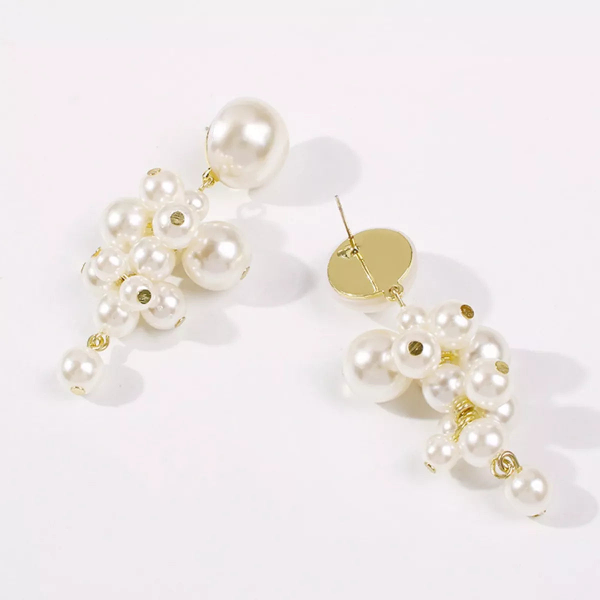 Pearl Cluster Dangle Earrings