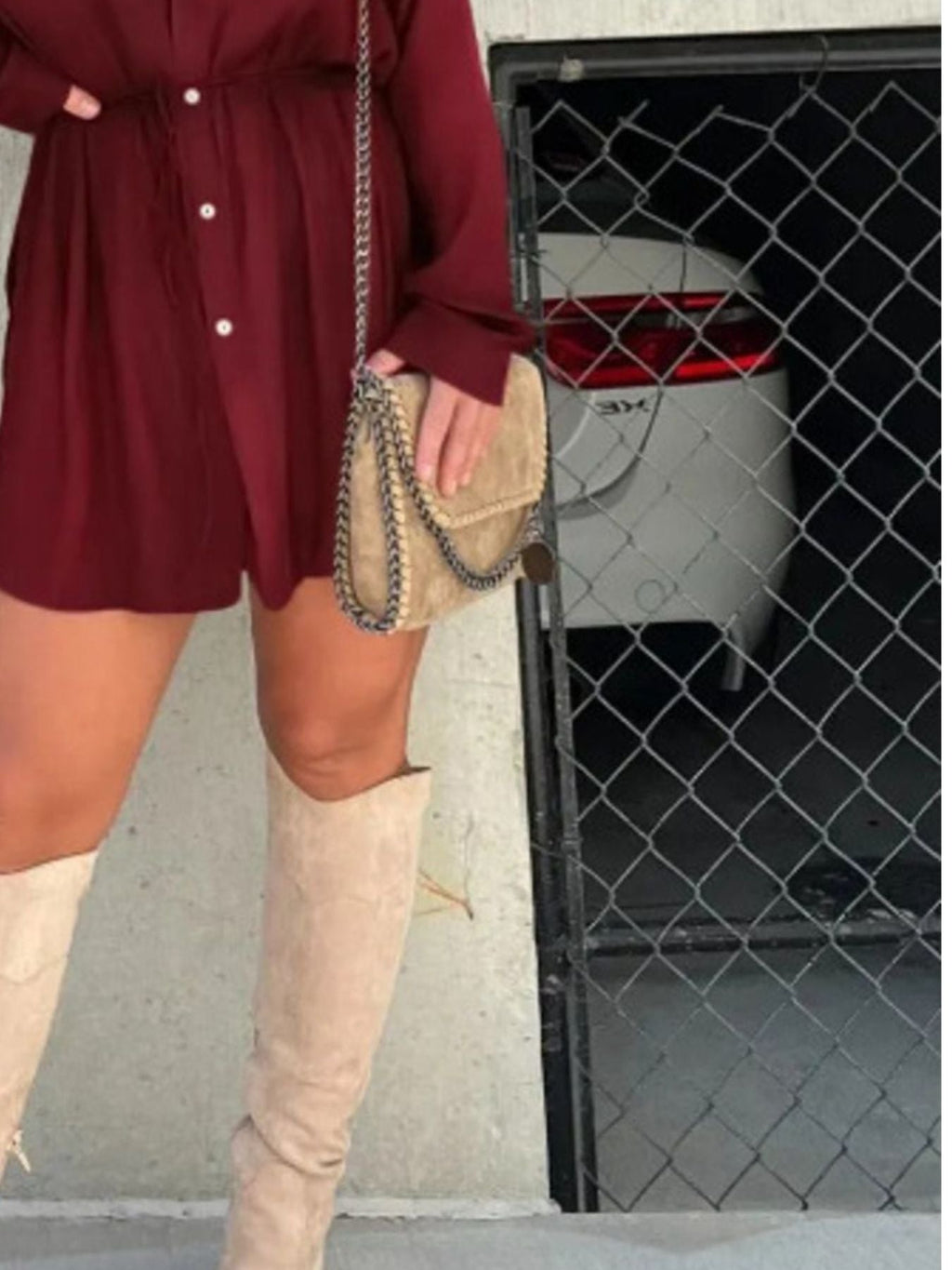 Full Size Button-Down Mini Shirt Dress Plus Size