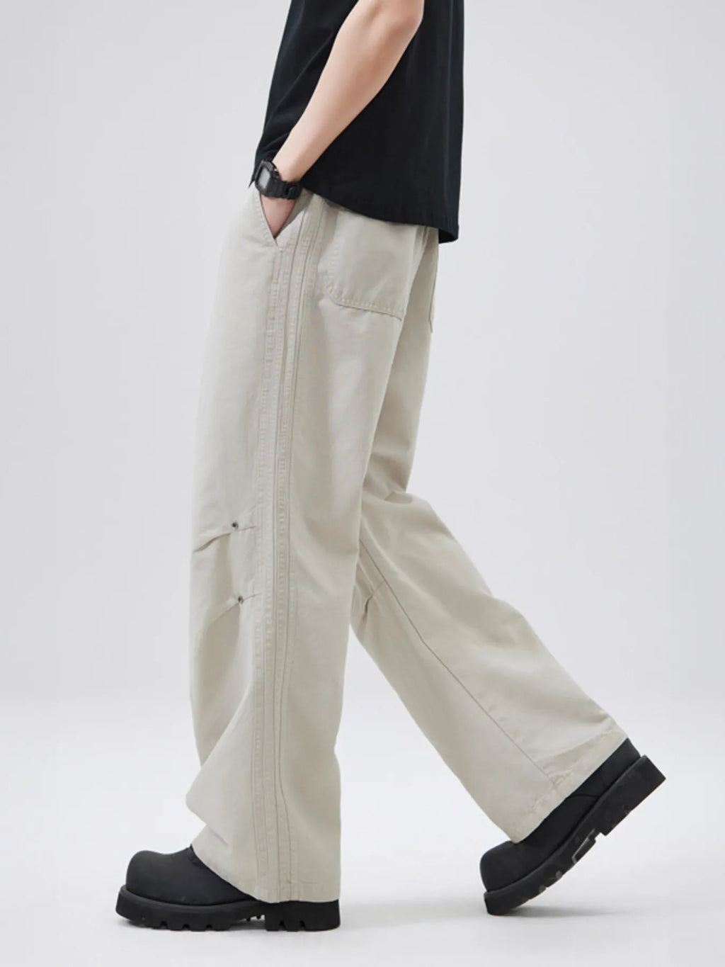 Men's Full Size Wide Leg Drawstring Pants Plus Size