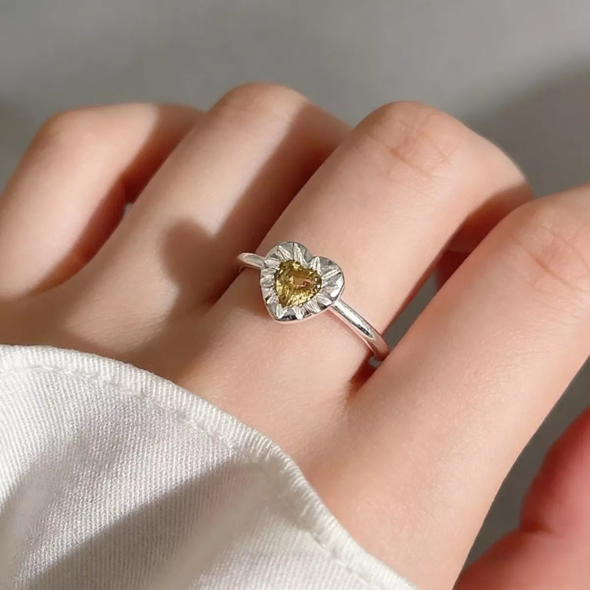 Heart-Shaped Open Ring