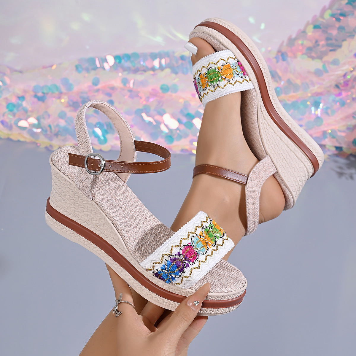 Open Toe Wedge Sandals